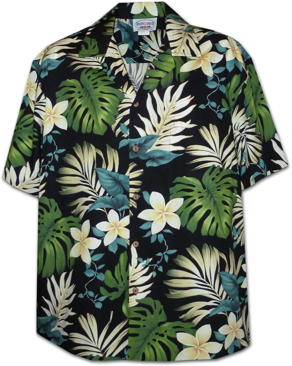 Tropical Floral Monstera and Plumeria Hawaiian