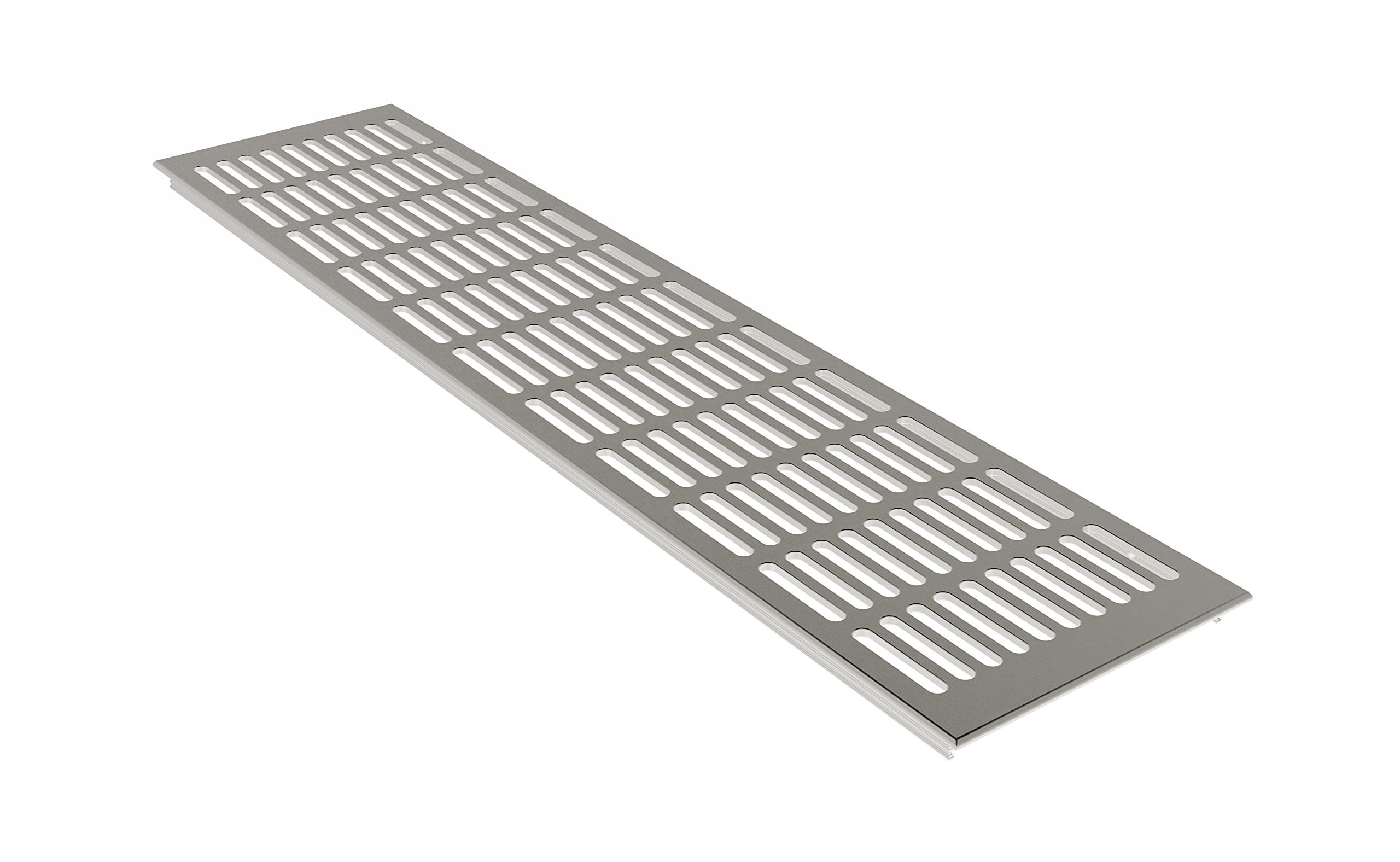 MS Beschläge ® Aluminium Ventilation Grille Plate Heating Cover 130 mm x 200 mm Various Colours (Anodised Stainless Steel - E6C31)