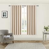 Aspire Homeware Blackout Curtains 46x54 Pencil Pleat Cream Pair view 7