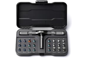 VMAN Ratchet Screwdriver Set, 24 in 1 magnetic Screwdriver sets, S2 Steel Bits, DIY Combination Flexible Shaft, Suitable for Furniture Assembly, Precision Electrical Appliance Repair, Bicycle Tools