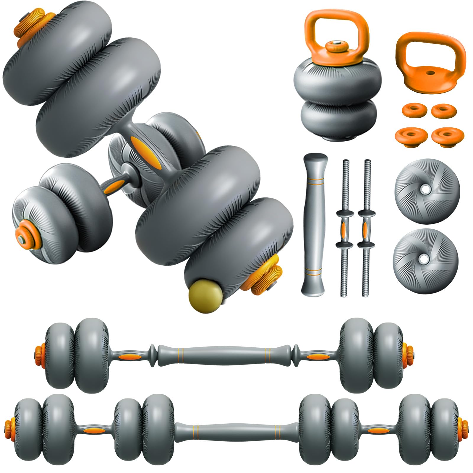 Photo 1 of Fitarc Soft Adjustable Dumbbells 66lbs Floor Friendly, 4-in-1 Free Weights Set with Barbell & Kettlebell Function – Compact Strength Equipment for Home Gym, Apartment, Small Space Workout for Men & Women