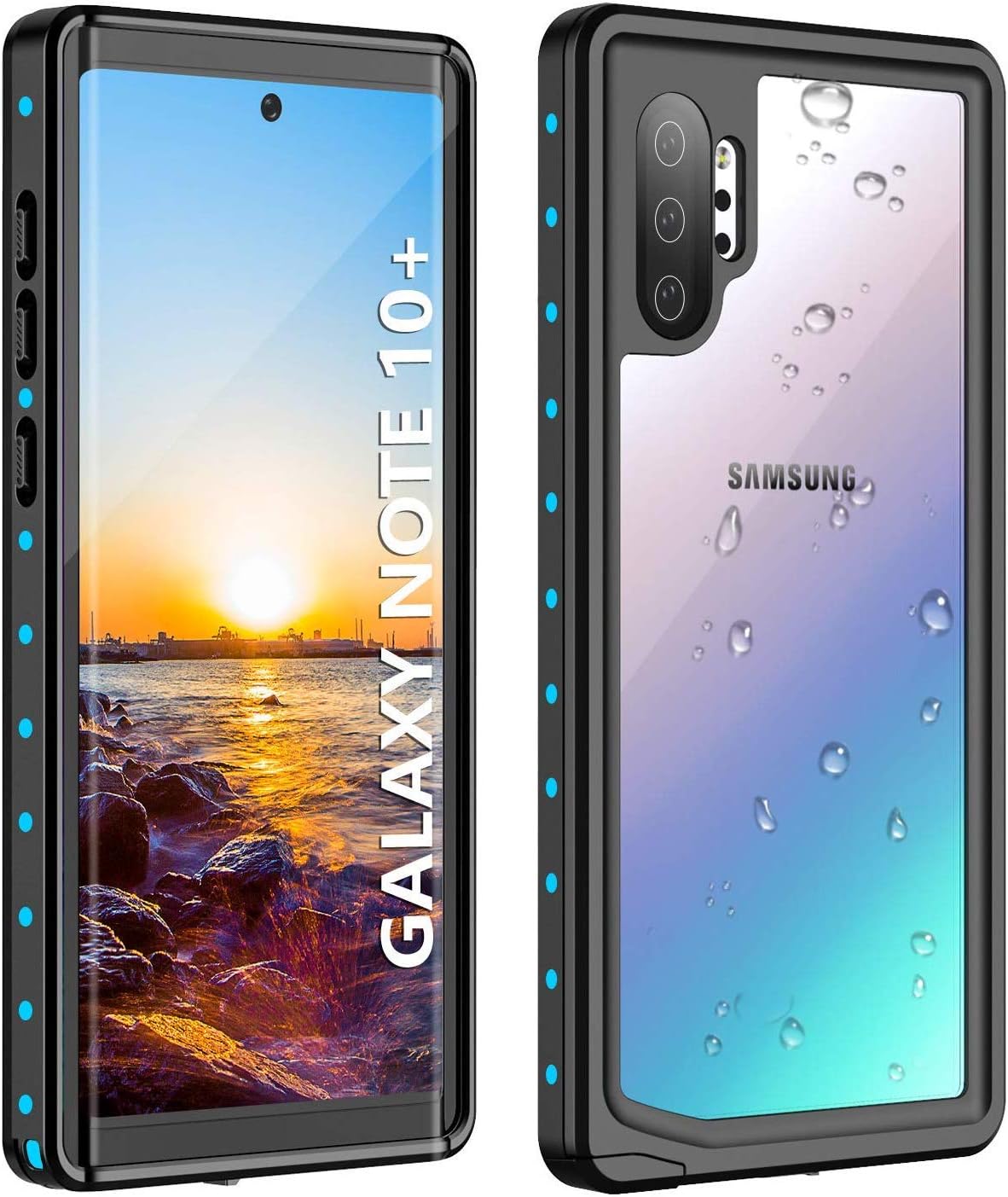ANTSHARE Galaxy Note 10+ Plus Waterproof Case,Note 10+ Case Built in Screen Protector 360°Full Body Protective Shockproof Dirtproof Sandproof IP68 Underwater Waterproof Case for Note 10+(Blue)