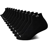 Calvin Klein Womens Quarter Socks - 12 Pack Breathable Cushioned Athletic Ankle Socks for Women for Running and Workout