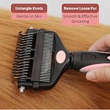 FurCare 3-in-1 Deshedding Dematting Detangling Pet Tool Pink Cat Dog Grooming view 6