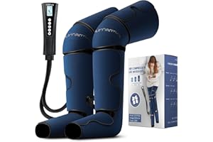 UMARMUNG Air Compression Leg Massager with Heat - Ideal Christmas, Mother's Day and Father's Day Gifts for Men, Women, Dad, Mom - Relieves Foot and Knee Pain, Eases Varicose Veins, Cramps, Swelling and Edema