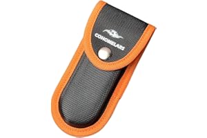 COHOMELARS Nylon Knife Sheath for 4.5'' Multitool,Knife Holder Fits 4.5''-5.1'' Folding Pocket Knife,Horizontally Carry Nylon Pouch for Leatherman, EDC Belt Knife Case (M Size)