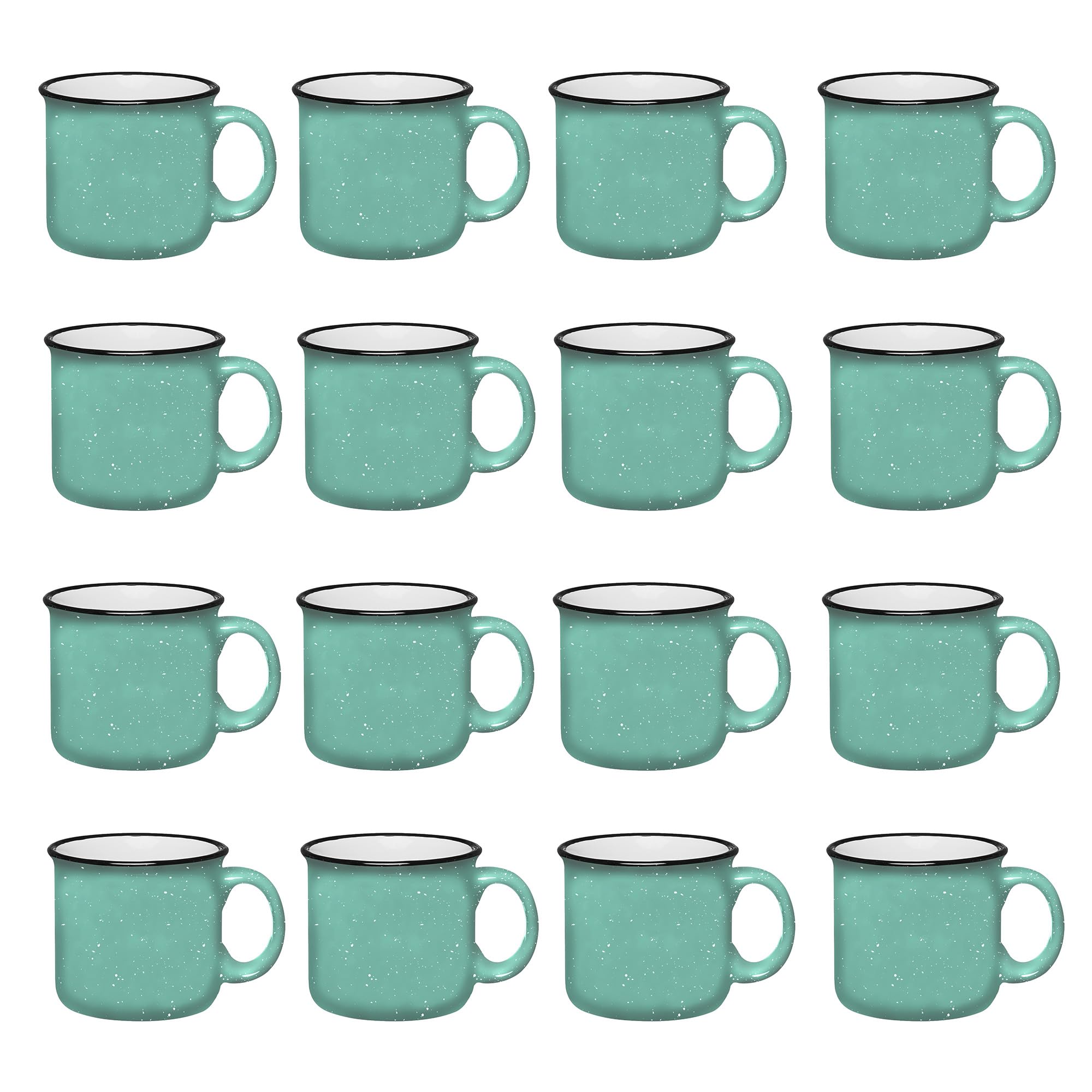 Photo 1 of ***6/15***Gifts by Design Set of 6 Ceramic Campfire Mugs – 15 Oz, Teal – Coffee & Tea Cups for Home, Work, Travel, Camping – Customizable, Great for DIY, Events, Companies