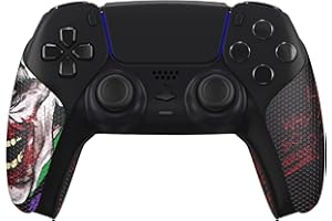 eXtremeRate PlayVital Anti-Skid Sweat-Absorbent Controller Grip for ps5 Controller, Professional Textured Soft Rubber Pads Handle Grips for ps5 Controller - Clown Hahaha