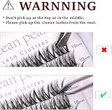 Ocean Pearl Cluster Lashes 72 Pcs DIY Lashes 10-16mm Soft Natural False view 5