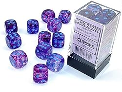 Chessex Nebula 16mm d6 Primary/Blue w/Luminary Dice