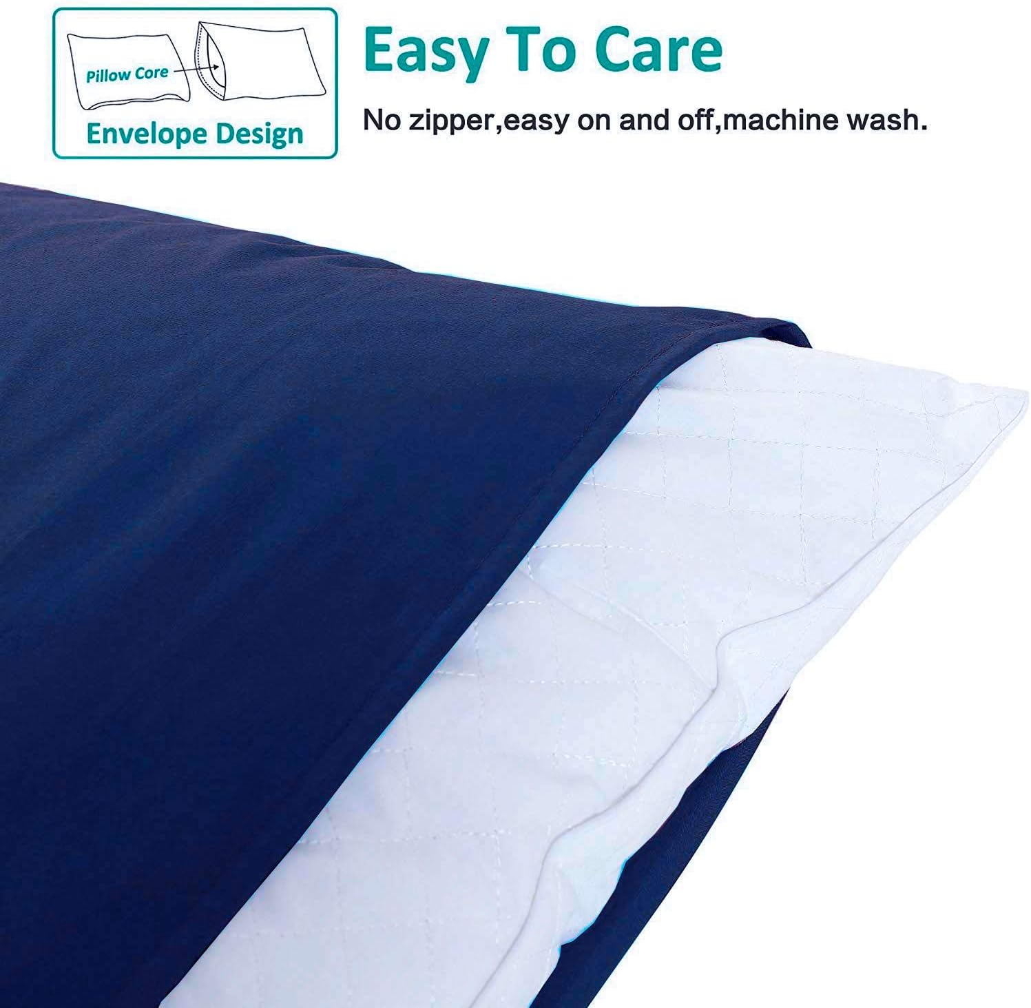 NTBAY Body Pillow Cover, Pillowcase, 100% Brushed Microfiber, Soft and Cozy, Envelope Closure, for Adults Pregnant Women, 20" x 54", Navy: Home & Kitchen