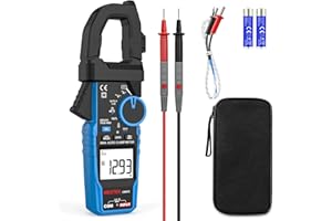 Digital Inrush Clamp Meter Multimeter, MESTEK T-RMS 6000 Counts 600A Current Amp Volt Meter with VFD,LOZ Mode; Measures NCV AC/DC Current Voltage Temperature Resistance Capacitance Continuity