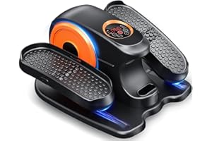 GUGTTR Under Desk Elliptical Machine, 2-in-1 Electric Leg Exerciser for Seniors, Quiet & Compact Pedal Exerciser with Remote, 12 Speed Elliptical Exercise Machine for Home Office