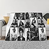 Johnny Depp Throw Blanket Couch Bed Sofa Soft Lightweight Warm Cozy Flannel Fleece Bed Blanket for Kids Adults Gift Multiple 40"X30"