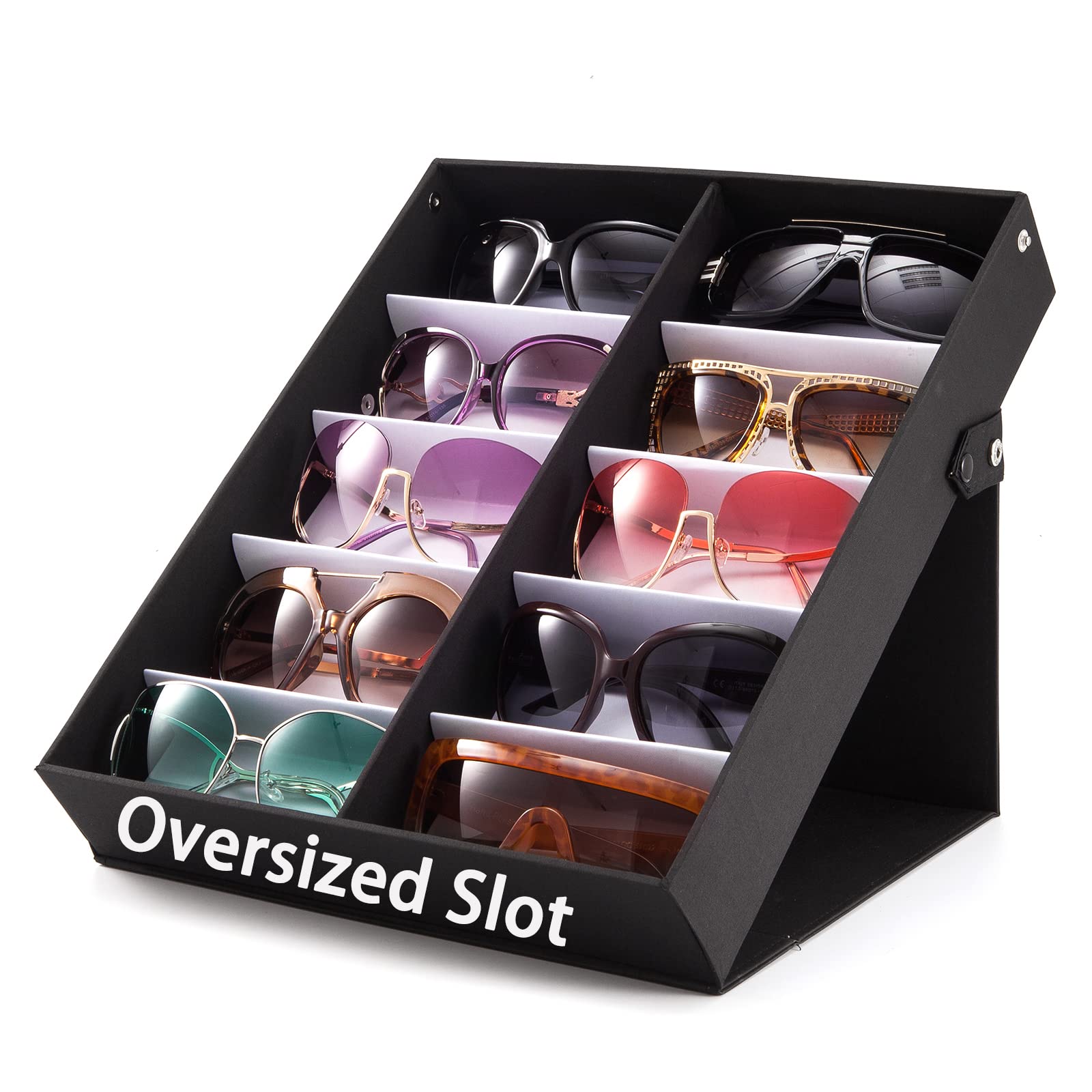 Photo 1 of TRIUMPH VISION Oversized Sunglass Organizer Storage Eyeglass Holder Case Multiple Glasses Box Eyewear Tray Big Shades Display Stand Rack