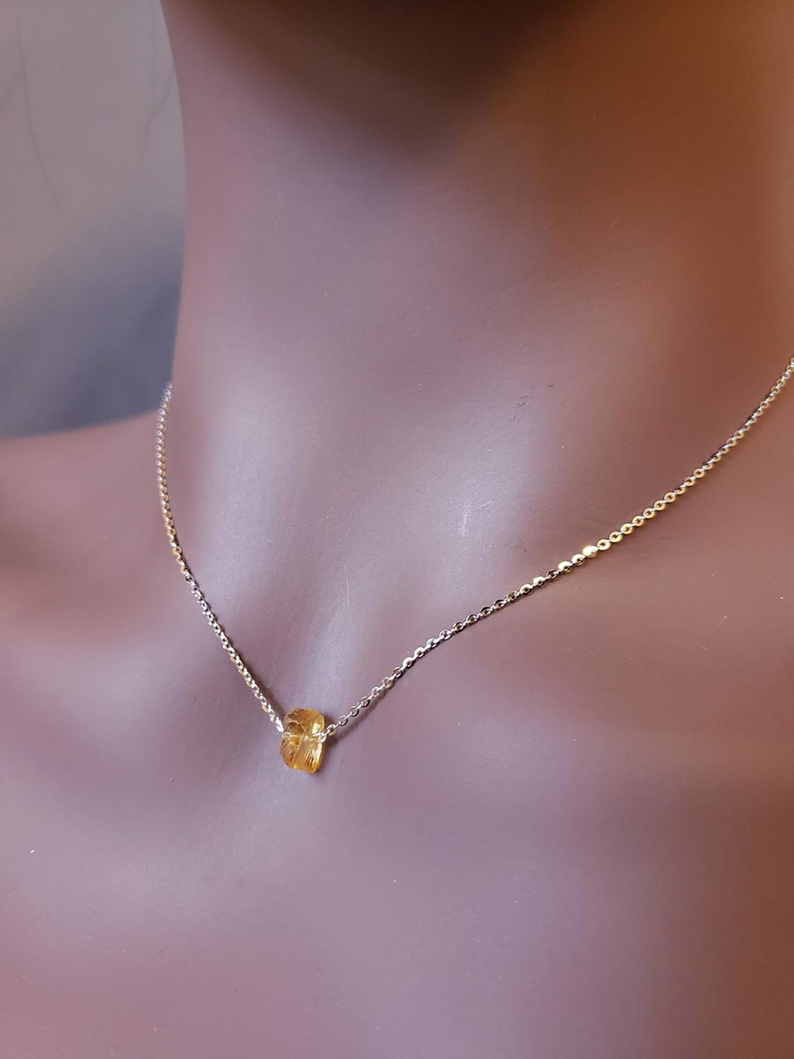 Perfect gift for her. November Birthstone Necklace inside a luxury