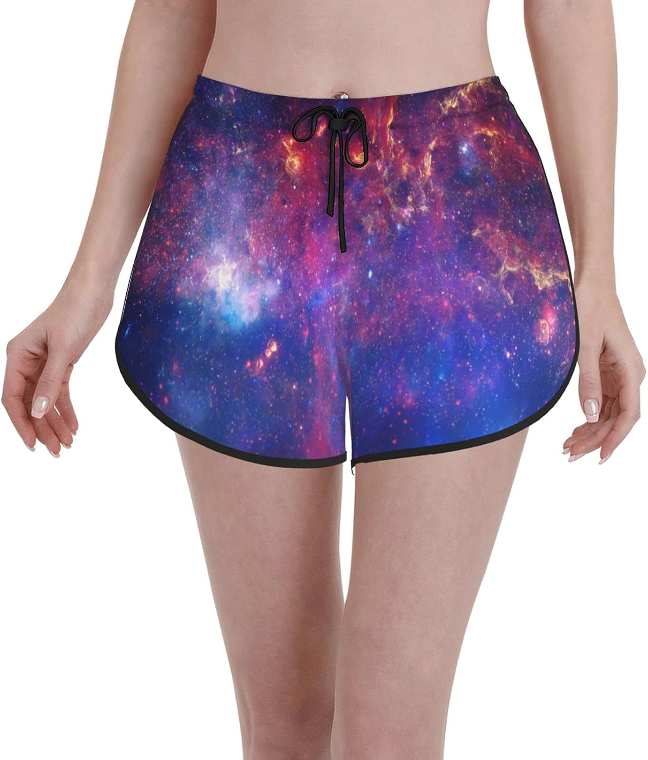Starry Sky Magic Women's Beach Shorts. N07-Medium | Amazon.com