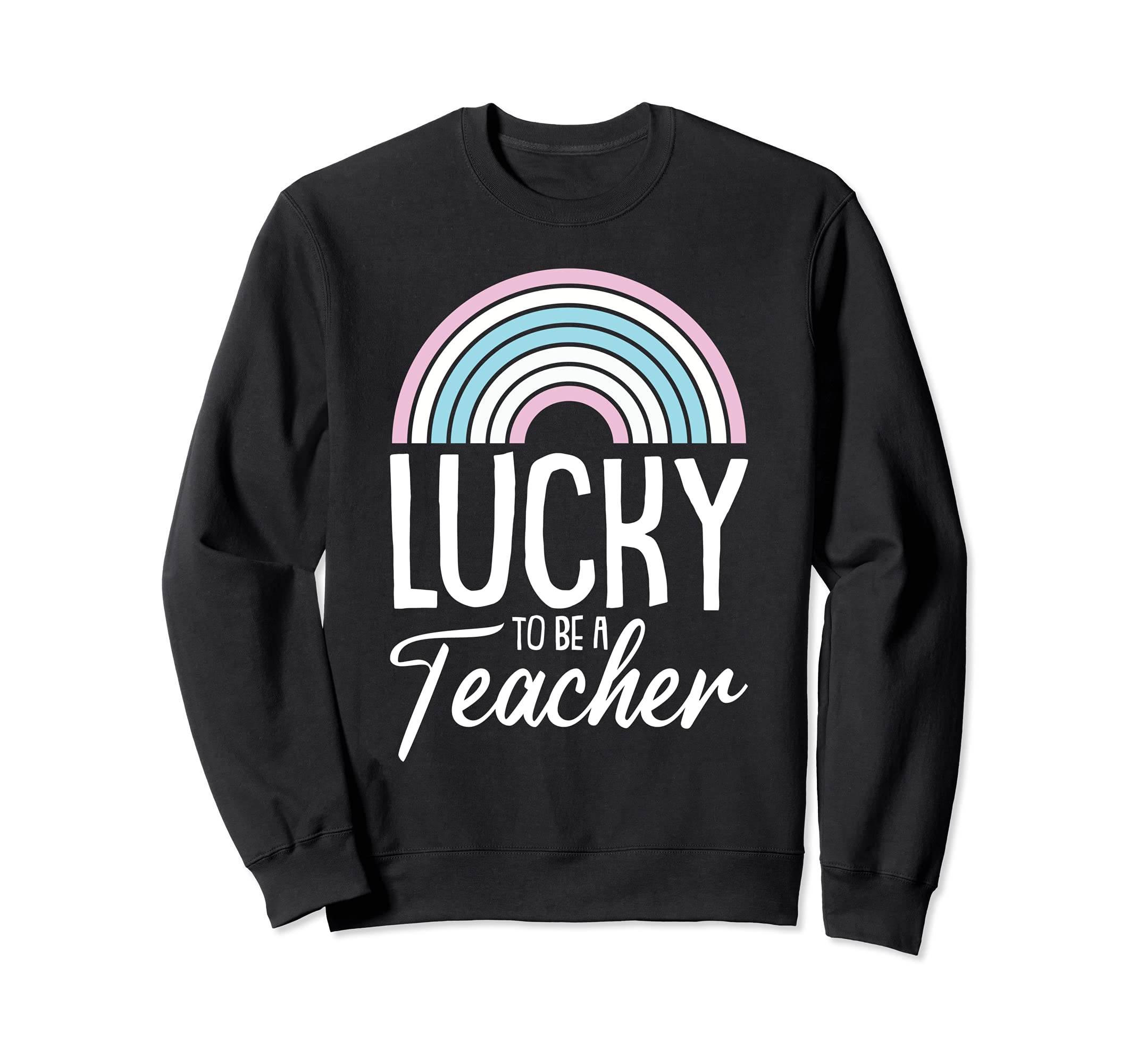 Lucky To Be A Teacher LGBT-Q Intersexual Pride Flag Teaching Sweatshirt