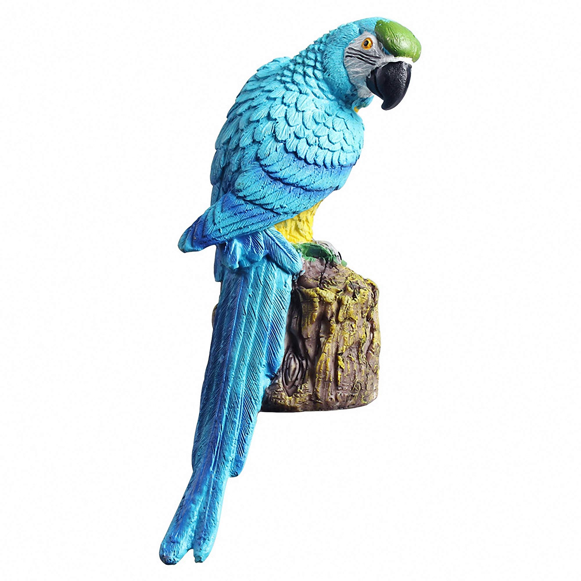 Outdoor Resin Solar Lights Blue Parrot Shape Solar Powered LED Lamp Waterproof Garden Light Decoration for Walkway Path Landscape Lawn Yard