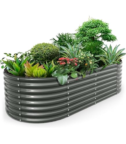 thumbnail image 2 of Raised Garden Bed Kit 8 × 2 × 1.4 FT Magnesium-Aluminum-Zinc Stainless Steel Met 2 of 14