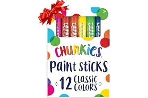 Ooly Chunkies 12 Mess Free Paint Sticks For Kids, Tempera Paint Sticks Kid Safe Colors, No Mess Quick Drying Art Supplies for Toddlers, Kids Christmas Gifts