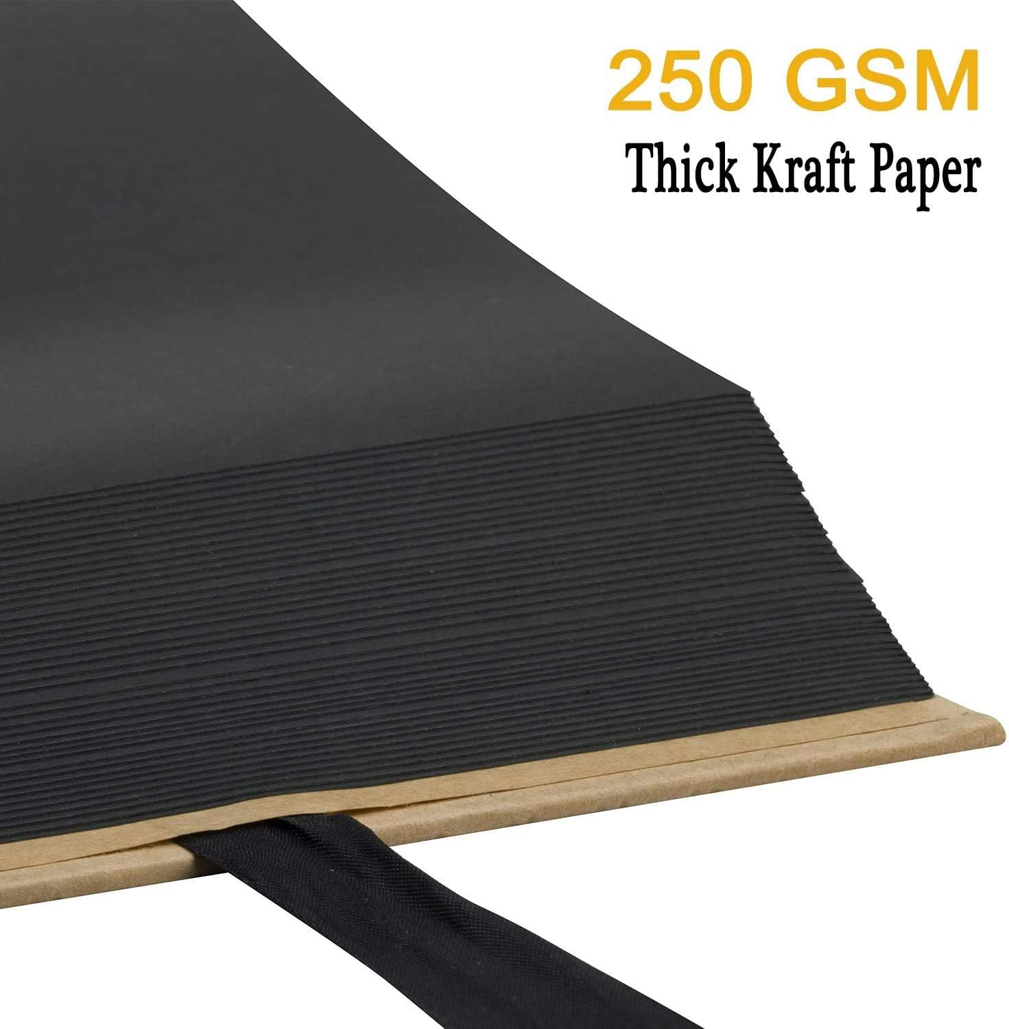Innocheer Scrapbook, 80 Black Pages Photo Album, 11.6 x 8.3 inch Great for Craft Paper DIY Anniversary, Wedding, Valentines Day Gifts（Brown）: Arts, Crafts & Sewing