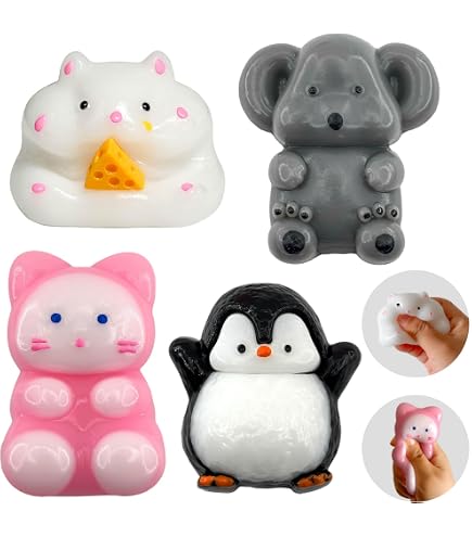 Balle Anti-stress AWAVM Lot De 3 2 Biscuit Kawaii 1 Jouet Patte Squishy Anti Stress