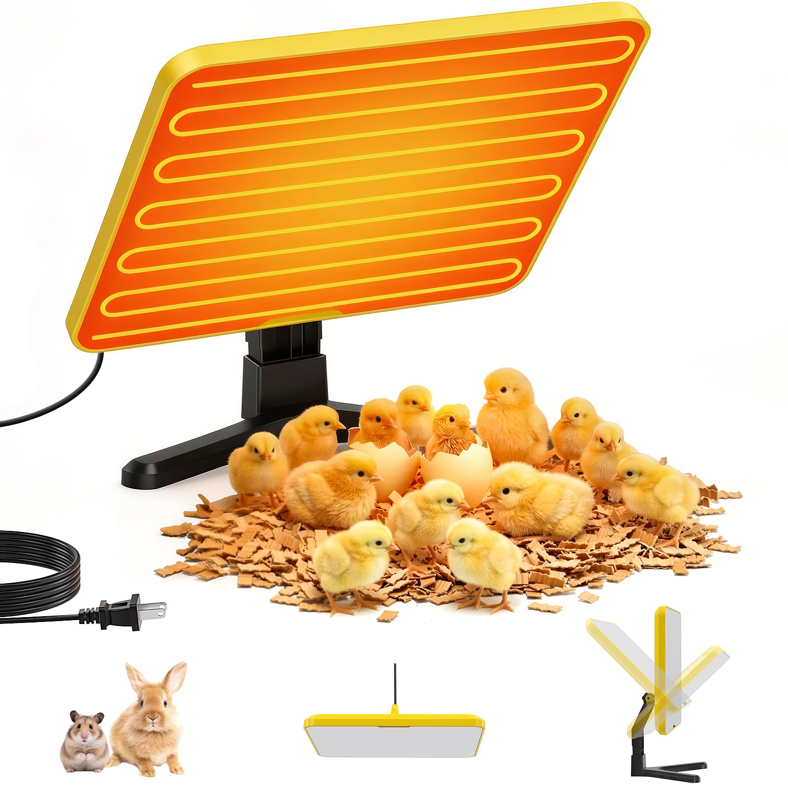 Photo 1 of Lobeline Chick Brooder Plate - Energy Efficient Chick Heating Plate with Adjustable Height and Angle, 50-158°F Digital Temp Control for Winter Chicken Coop, Brooder Box, Ducklings