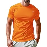 RGJU Mens Performance T-Shirts Short Sleeve Athletic Fit Tee Shirt Moisture Wicking Quick Dry Gym Tshirts Running Active Wear