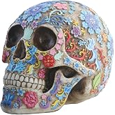 SUMMIT COLLECTION Day of The Dead Colorful Floral Sugar Skull Head Home Decor