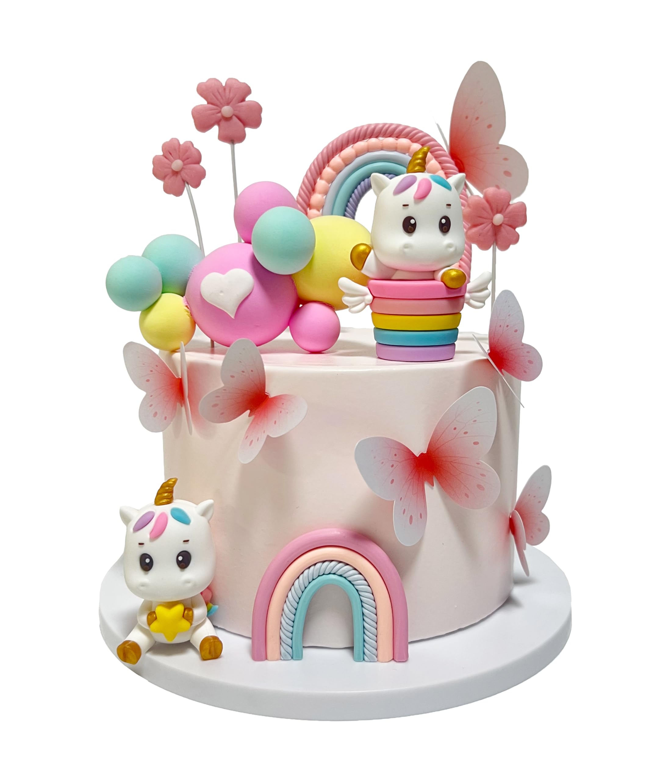 Unicorn Cake Toppers， Unicorn Cake Decoration Set for Girl Kid Women Birthday Party， Unicorn Theme Party Decoration — image 1