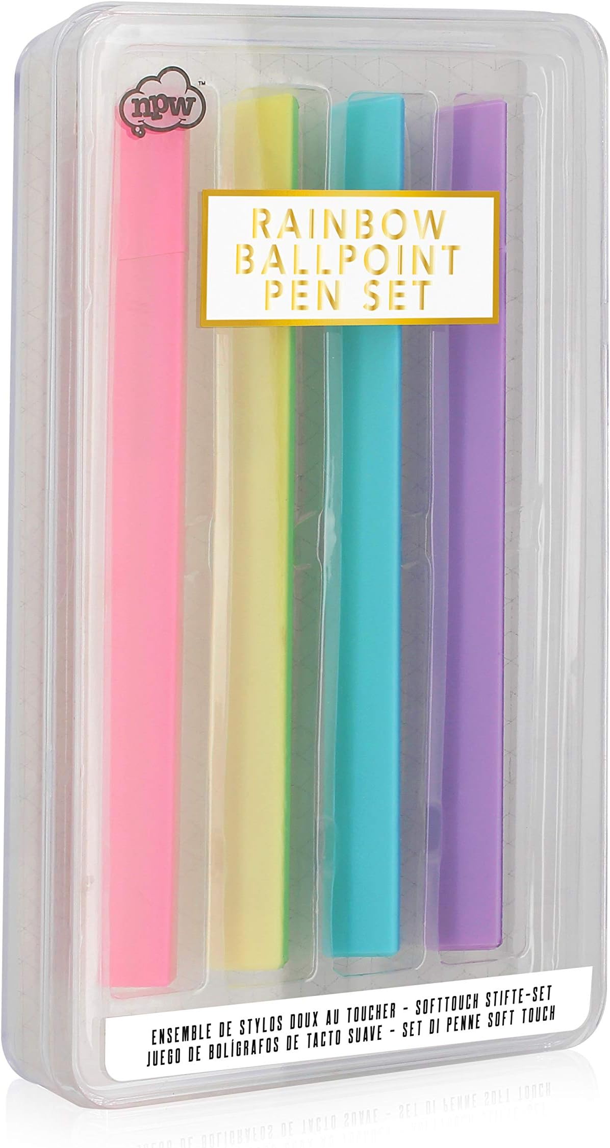 Rainbow Soft Touch Ballpoint Pens, Pack of 4