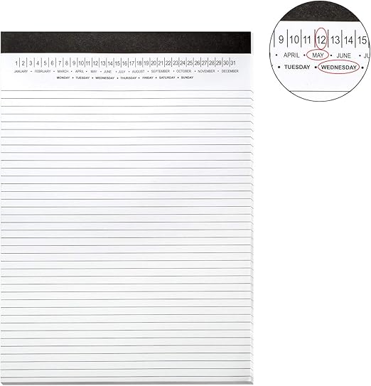 Legal Pad with Date on Top, 81/2" x 113/4", Write Paper