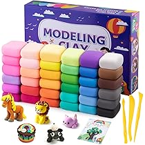 Modeling Clay Kit, Exptolii 50 Colors Air Dry Clay, Super Light
