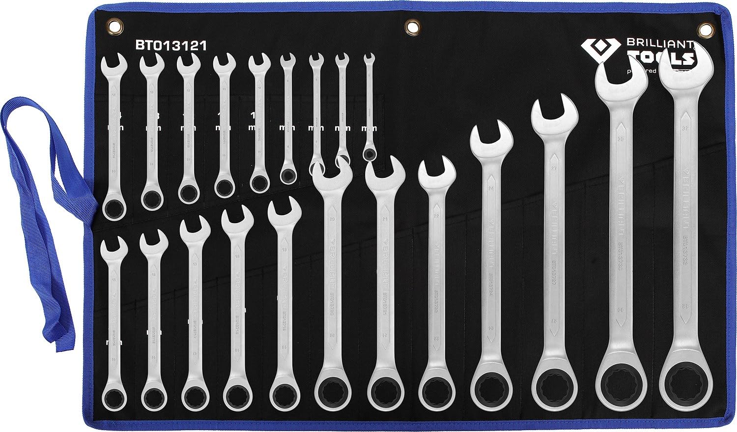 KS Tools Ratchet Ring Spanner Set, 21 Pieces, 6-32 mm