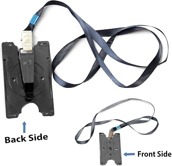 SystemsEleven Security ID Badge Holder & Lanyard For ID Cards Display
