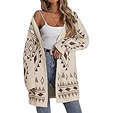 WDIRARA Women's Open Front Long Sleeve Long Cardigan Boho Chunky Sweaters Outwear Coats 2025 Fall Outfits