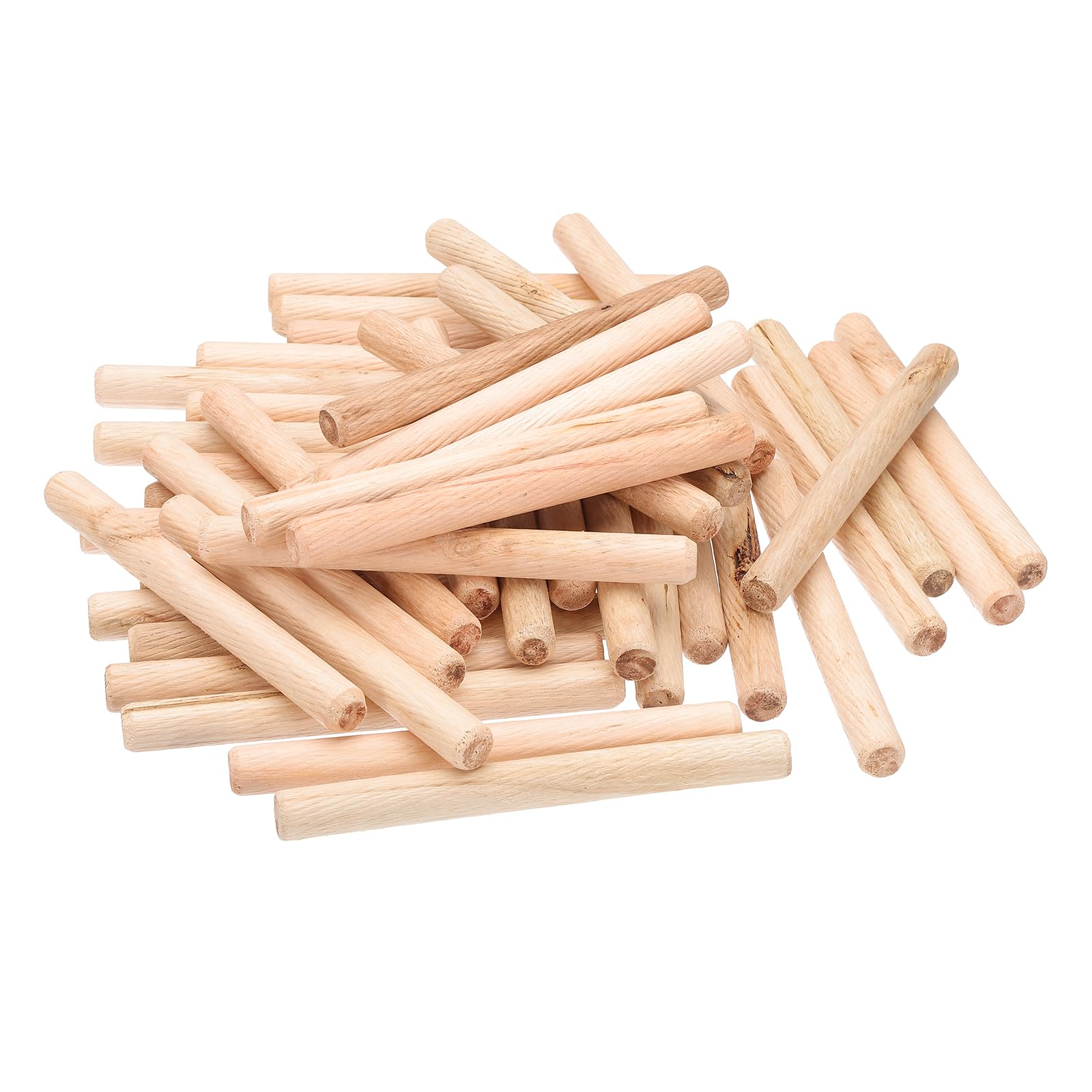 PATIKIL 1/2 Wooden Dowel Pins, 212 Pcs M12x120mm Wood Dowel Pins Hardwood Pegs Fluted Groove Easy Insertion for Crafts Furniture Door Art