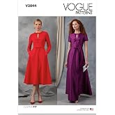Vogue V2044B5 Misses' Fit and Flare Dress Sewing Pattern Packet, Design Code V2044, Sizes 8-10-12-14-16