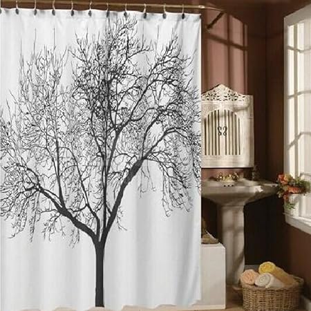 Aihometm Waterproof Bath Shower Curtain Non Transparent With Big