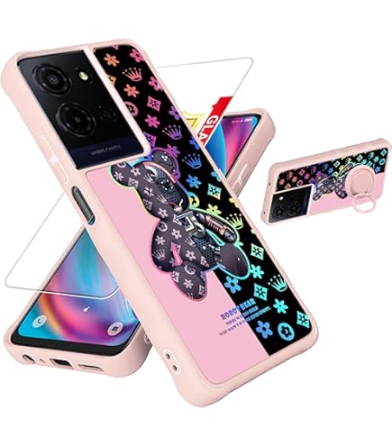 Lozeguyc For TCL 50 LE Case With Screen Protector,TCL K24 / TCL K23 Phone Case Dual Layer Heavy Duty Military Grade Shockproof Corner Cover For TCL T434D Purple - View #5