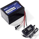 Noczeaulia 24V 10.4Ah Lithium Battery with 25.2V 1A Charger, 24V Rechargeable Battery for LED Strips and DIY Projects Black