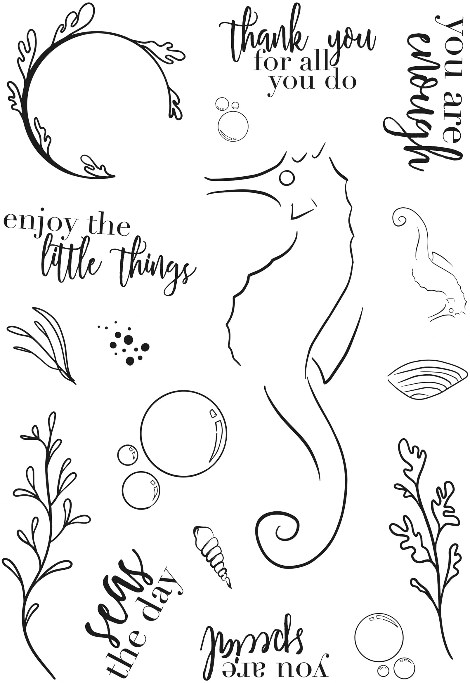 Creative Expressions Bonnita Moaby-Seas The Day-Clear Stamp Set, 6 x 8 inches