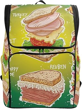 Sandwich Hamburguesa Comida de Dibujos Animados Mochila Bolsas de ...