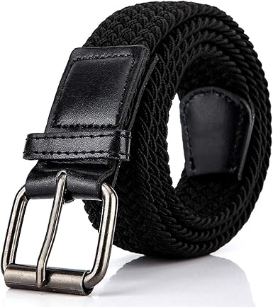 black woven belt womens