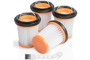Tiypitcay 4 Pack Handheld Filters for Shark Wandvac ION W1 S87 Cordless Handheld Vacuum WV200, WV201, WV205, WV220. Compare t