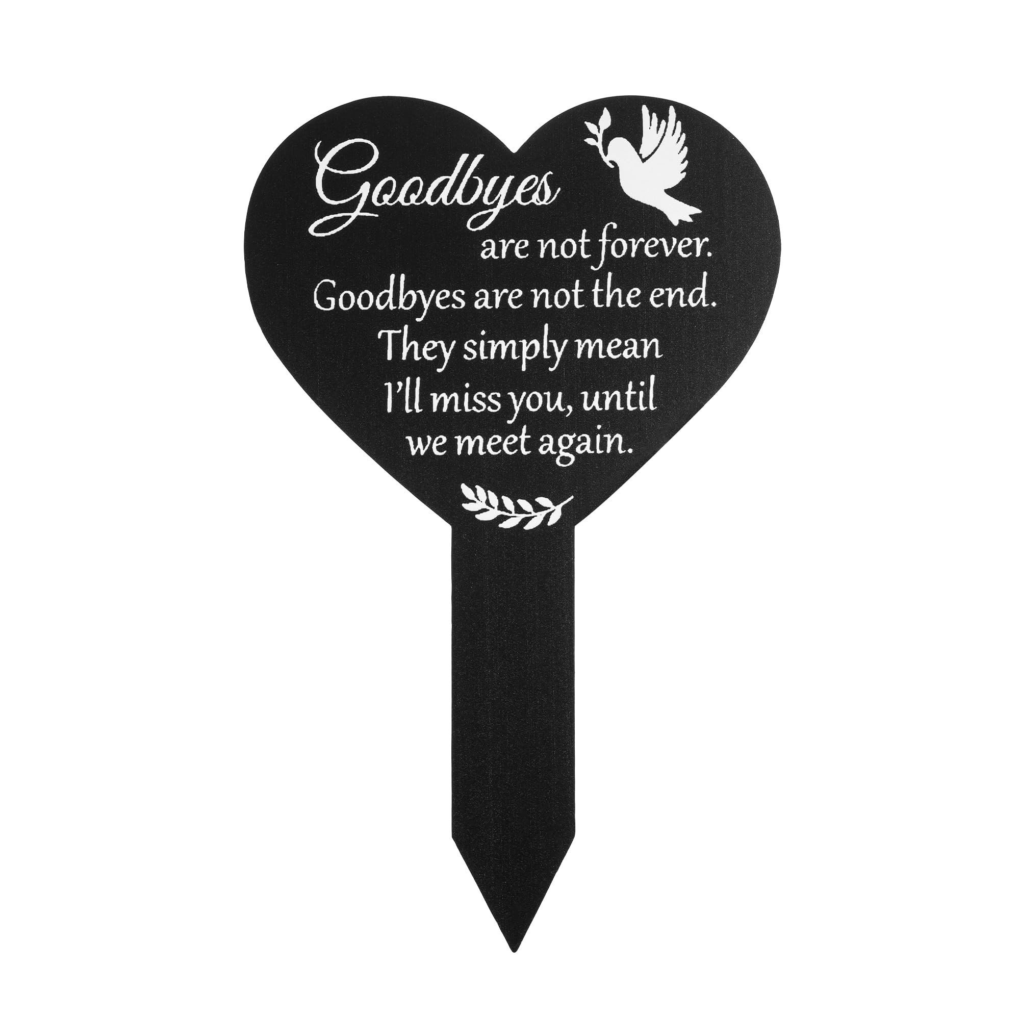 Heart Graveside Memorial Plaque, memorial plaques for graves, Graveside Memorial Stake Memorial Signs for Family Mom Dad Grandparents