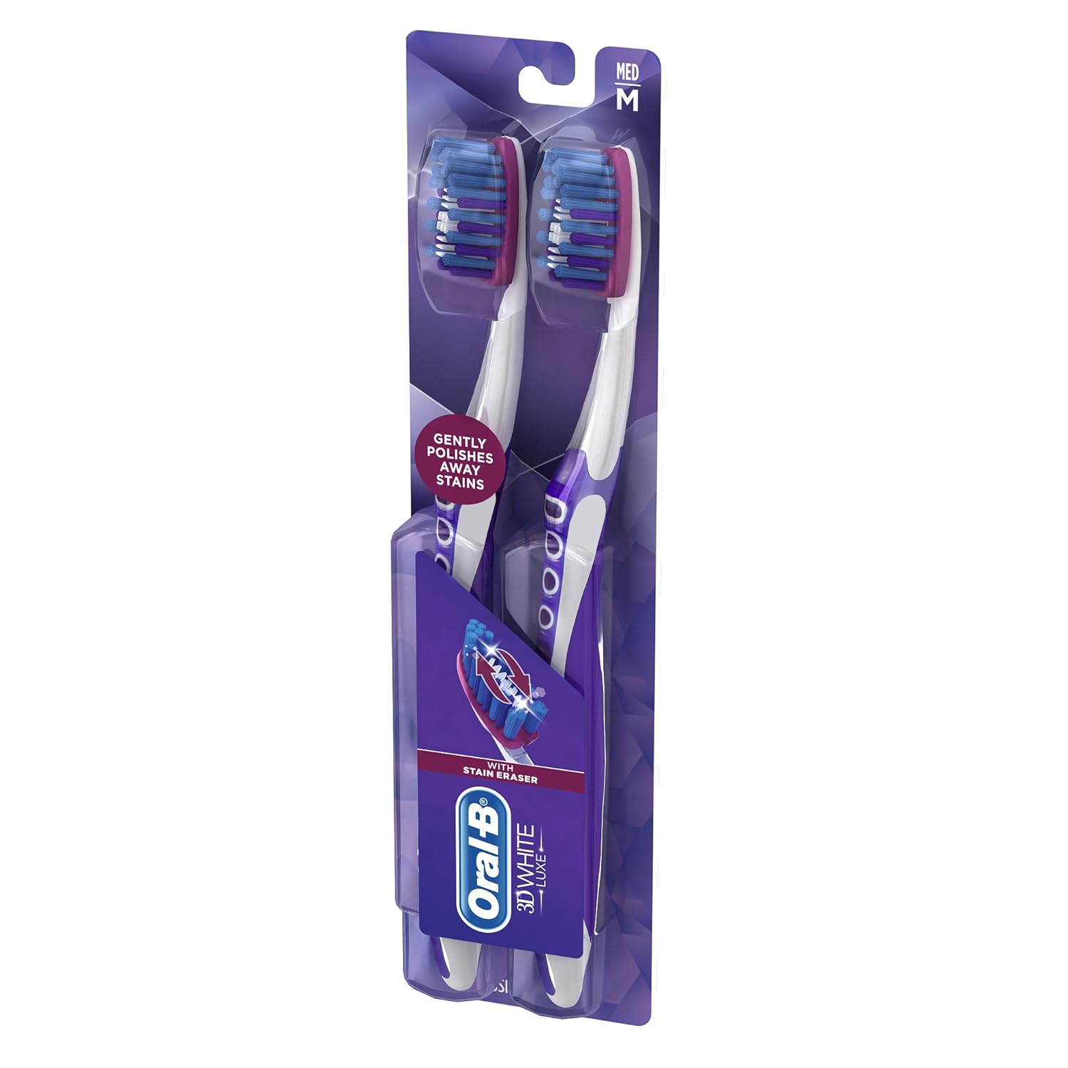Oral-B 3D White Luxe Pro-Flex 38 Medium Manual Toothbrush Twin Pack (Packaging May Vary): Beauty
