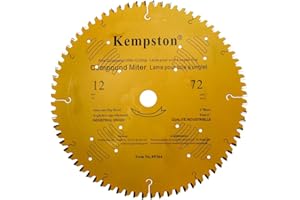 Kempston 99364 12-Inch by 72 Tooth Industrial Thick Kerf Sliding Compound Miter Blade with 1-Inch Arbor