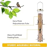 Urban Deco Metal Bird Feeder 6 Port Tube Hanging Feeder Weatherproof view 3